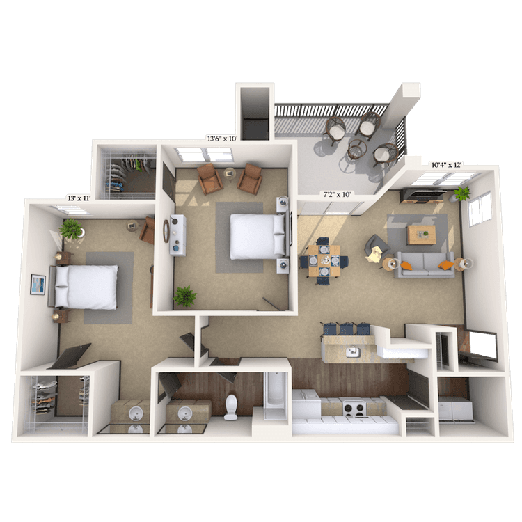 Floorplan image of unit 252528