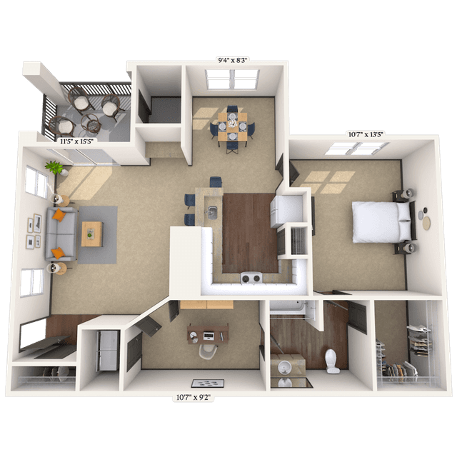 Floorplan image of unit 333327