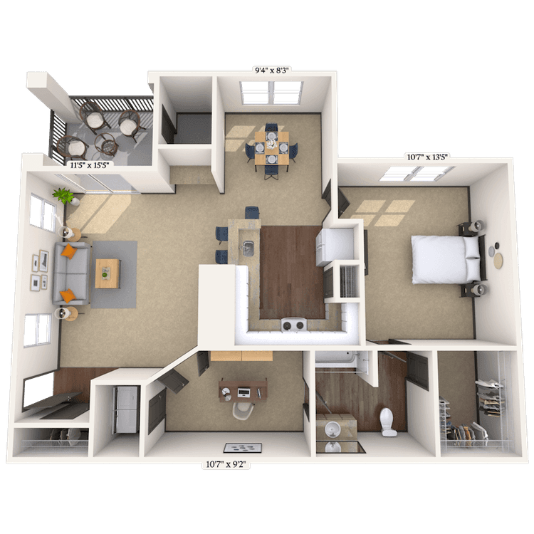 Floorplan image of unit 4411