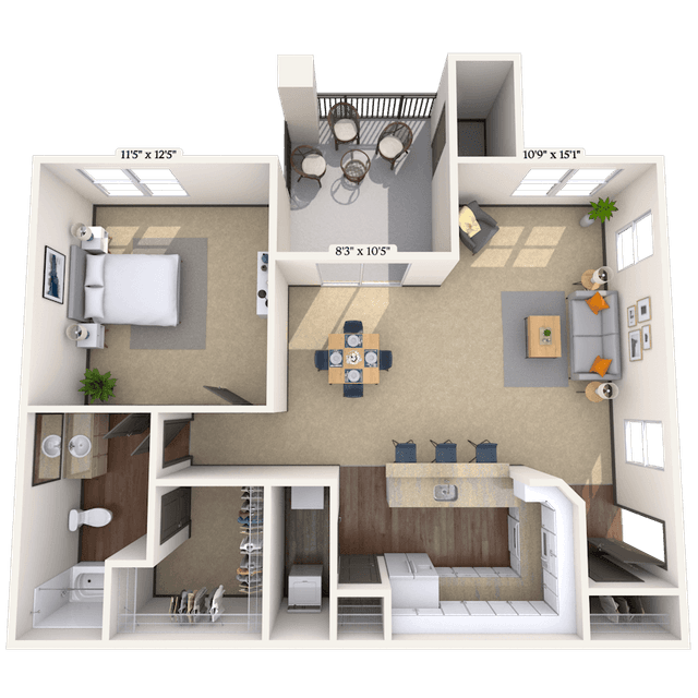 Floorplan image of unit 5527