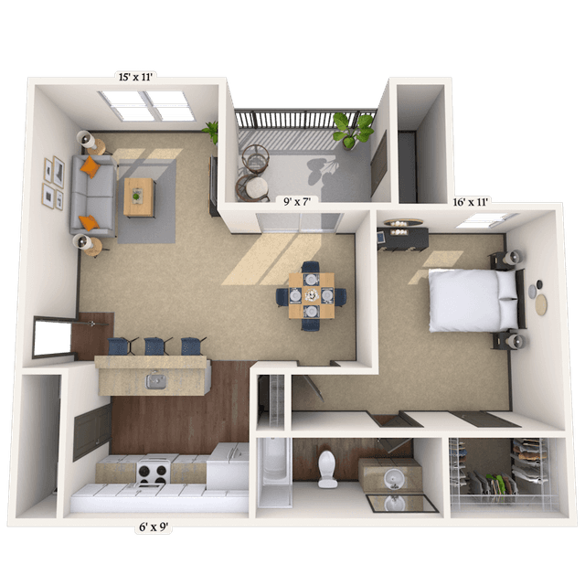 Floorplan image of unit 7735