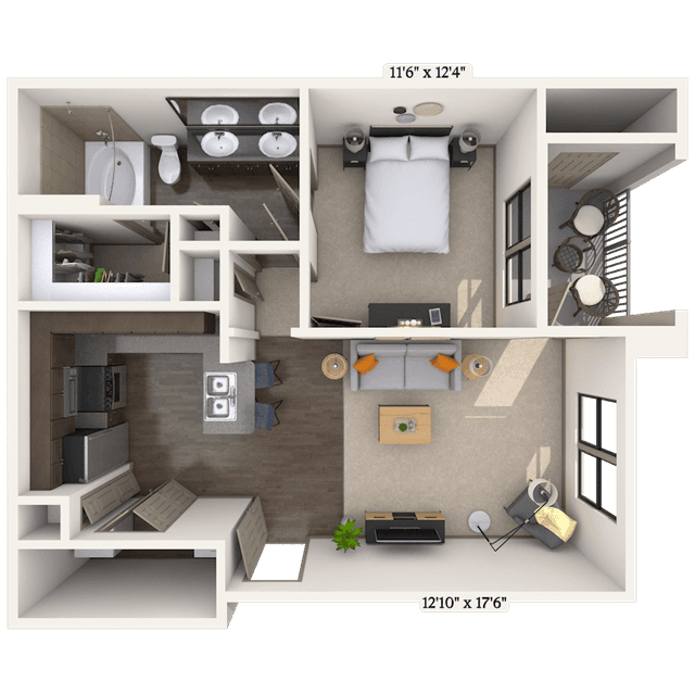 Floorplan image of unit 08105