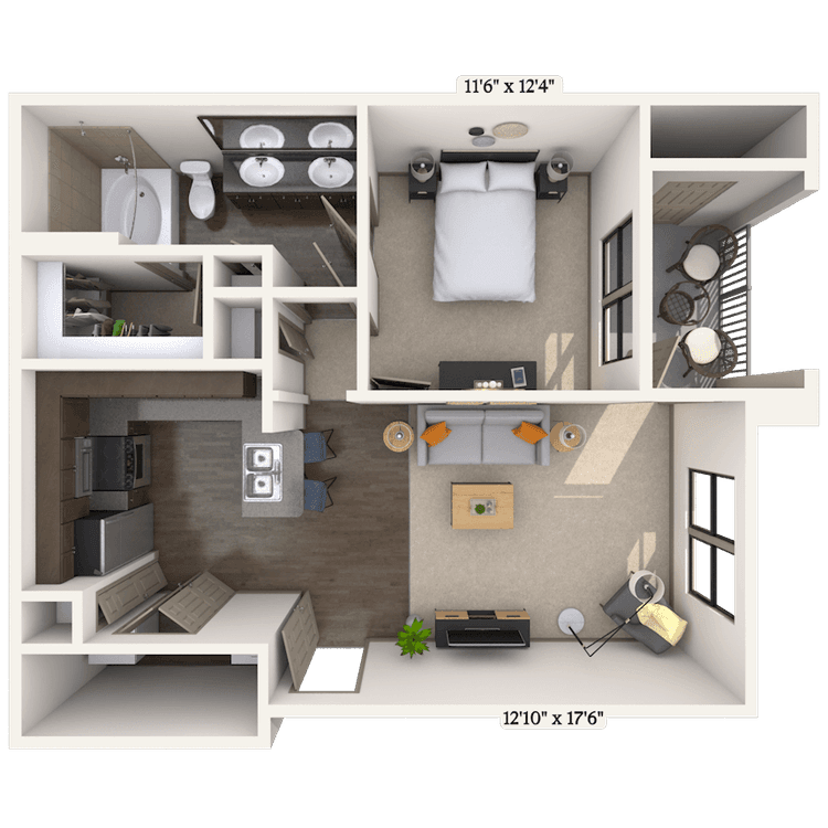 Floorplan image of unit 09306