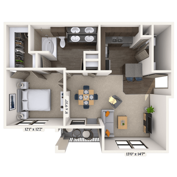 Floorplan image of unit 10004