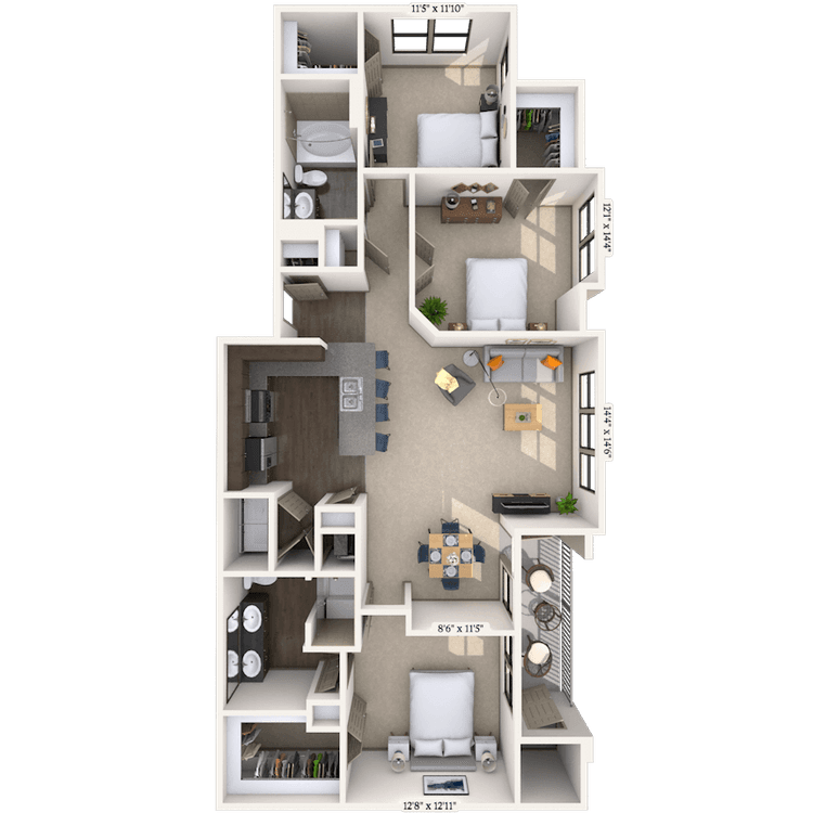 Floorplan image of unit 01202