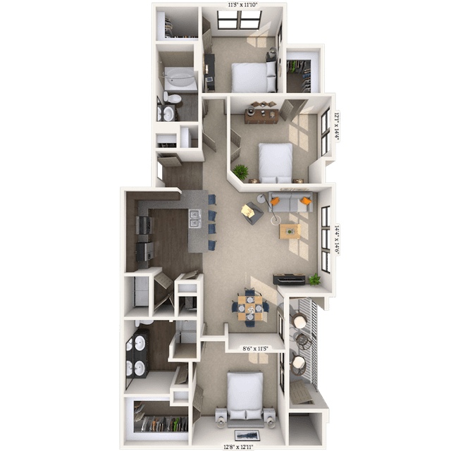 Floorplan image of unit 02201