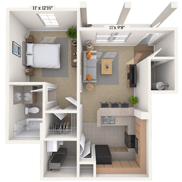 Floorplan image of unit 024111