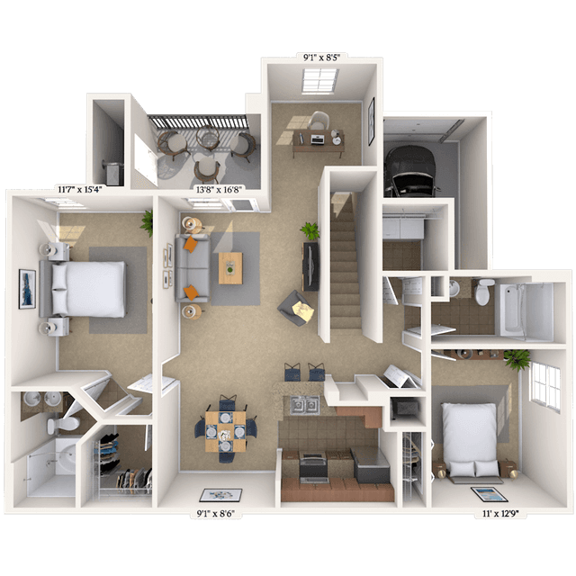 Floorplan image of unit 0117203