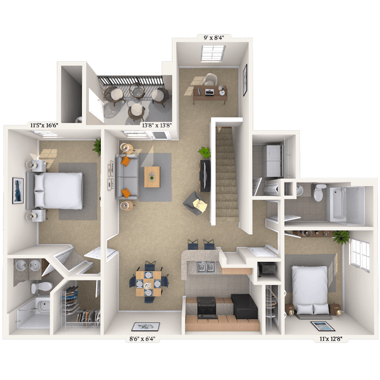 Floorplan image of unit 024129