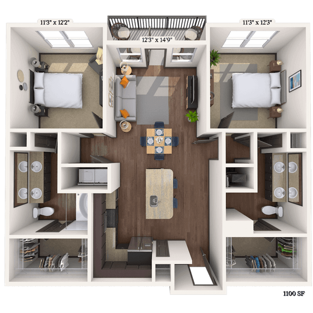 Floorplan image of unit II 10315