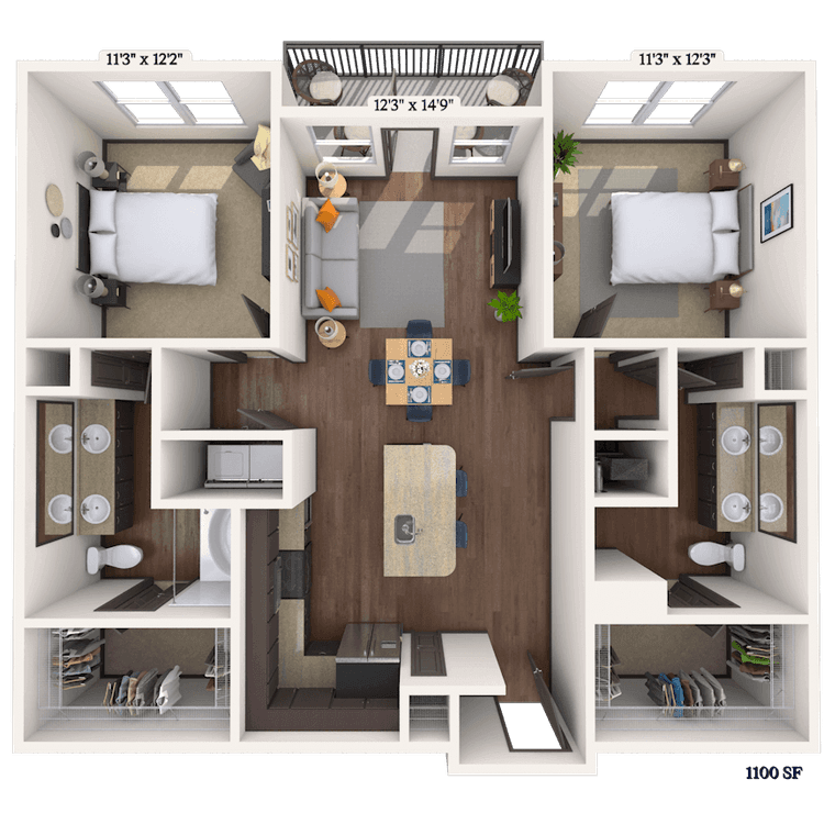Floorplan image of unit II 9306