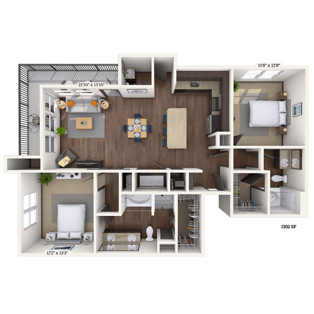 Floorplan image of unit II 13207