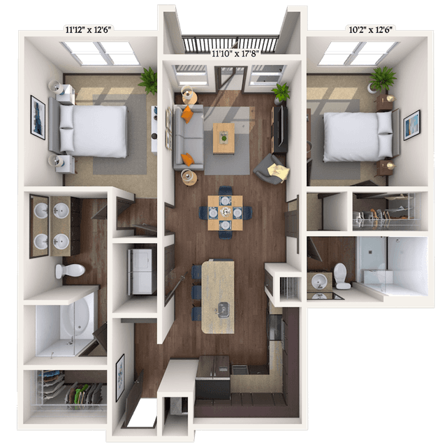 Floorplan image of unit II 10303