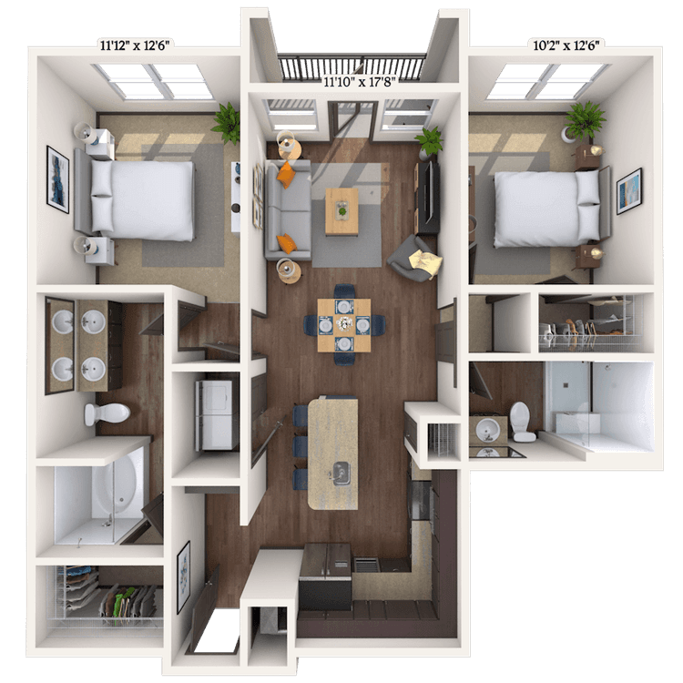 Floorplan image of unit II 11309