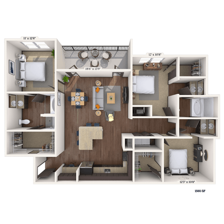 Floorplan image of unit II 10301