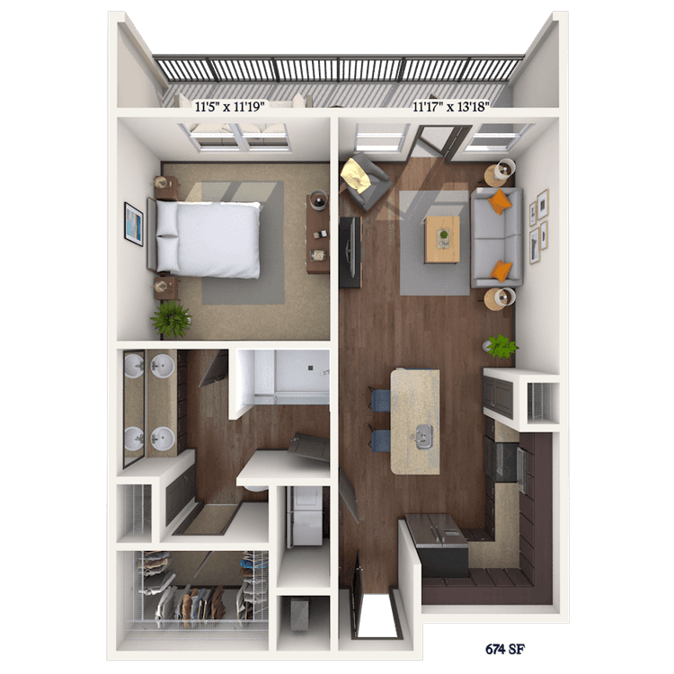 Floorplan image of unit II 9316