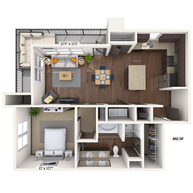 Floorplan image of unit II 16316