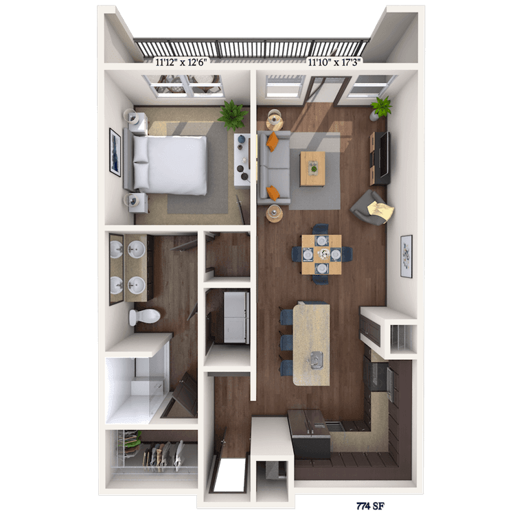 Floorplan image of unit II 11313