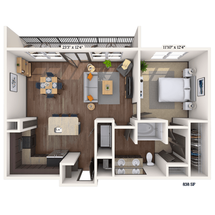 Floorplan image of unit II 13109
