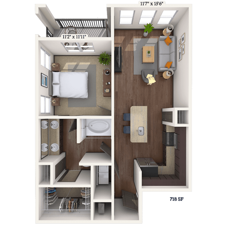 Floorplan image of unit II 13201