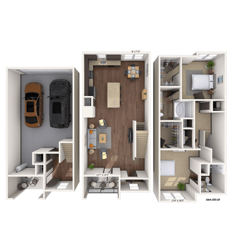 Floorplan image of unit II 15105