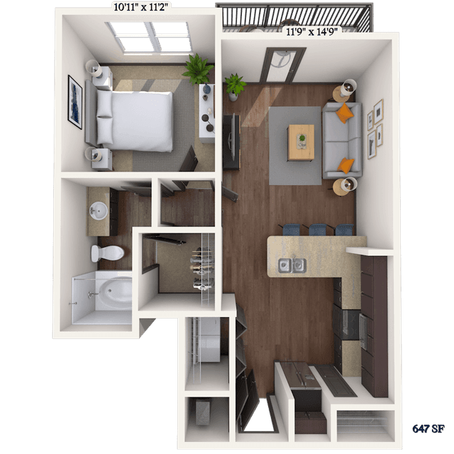 Floorplan image of unit 3116