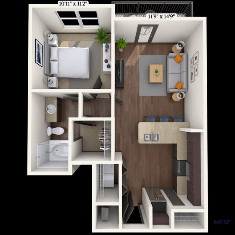 Floorplan image of unit 4220