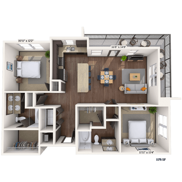 Floorplan image of unit 3115