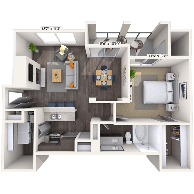 Floorplan image of unit 011332