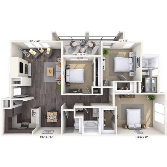 Floorplan image of unit 011421