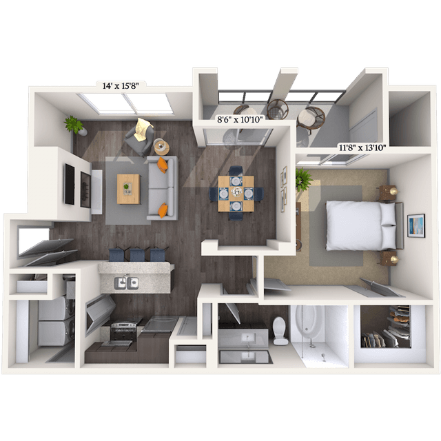 Floorplan image of unit 011816