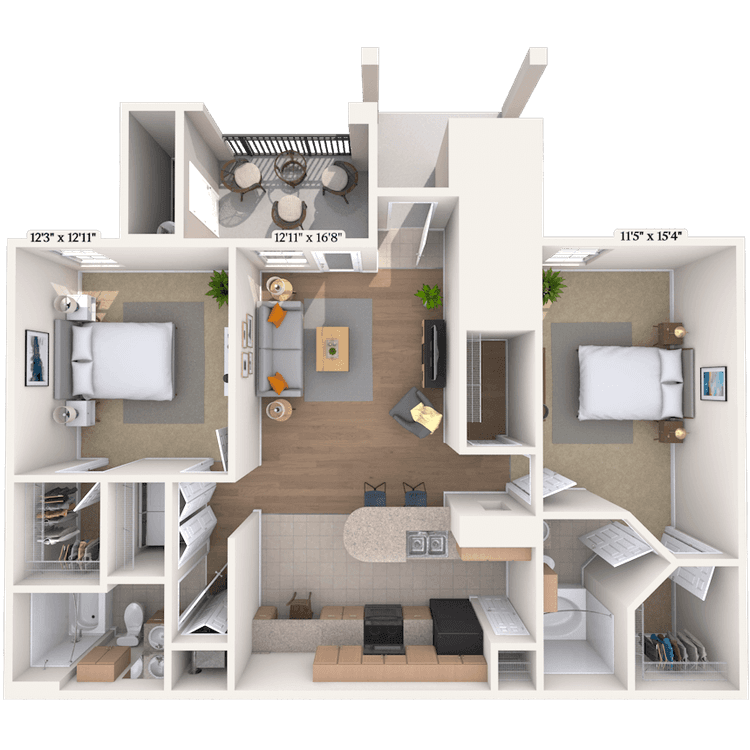 Floorplan image of unit 0121104