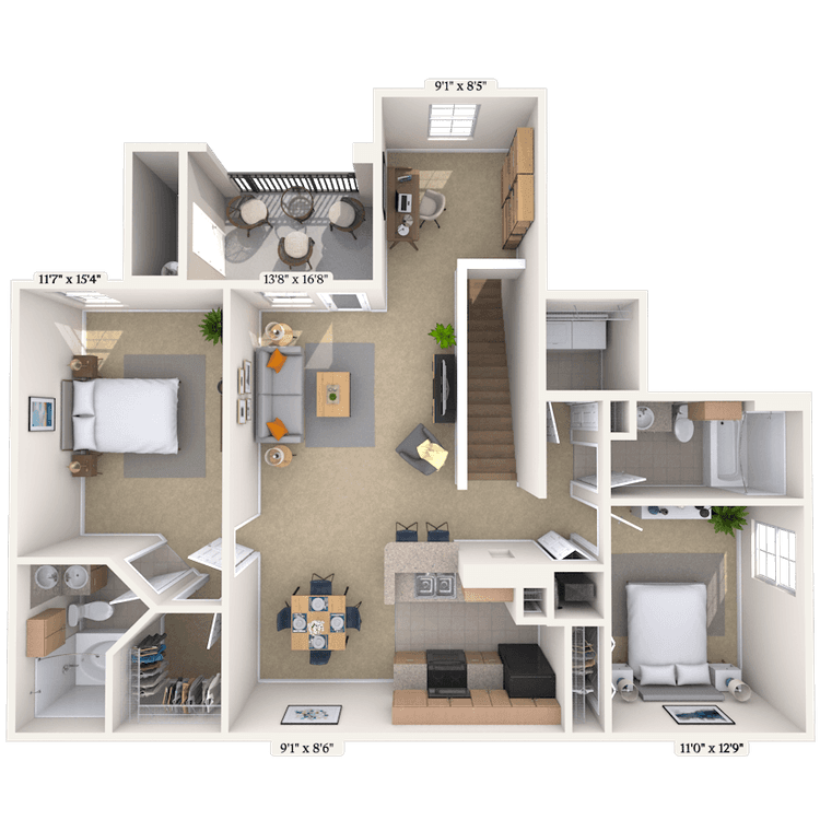 Floorplan image of unit 0107203