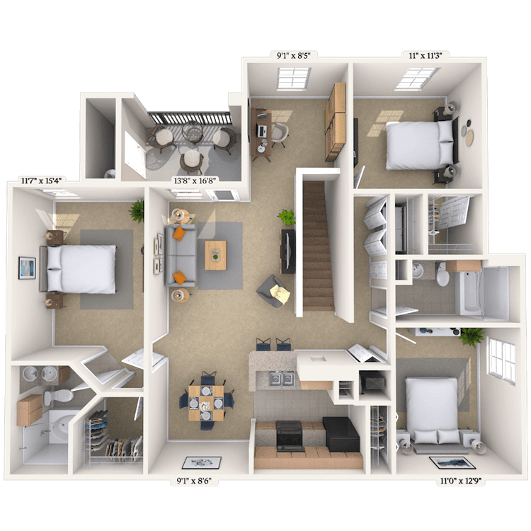 Floorplan image of unit 0116202