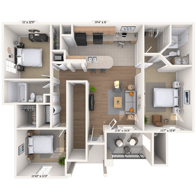 Floorplan image of unit 0129102