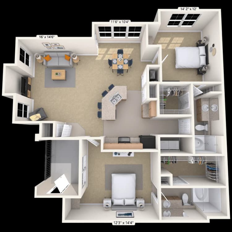 Floorplan image of unit 020214