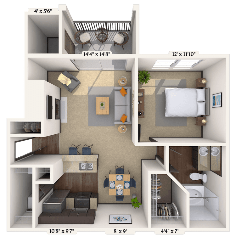 Floorplan image of unit 08816