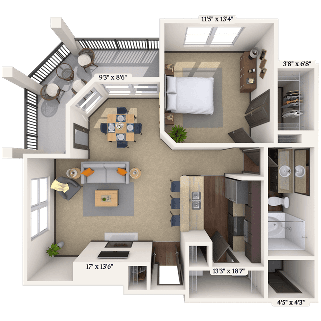Floorplan image of unit 09921