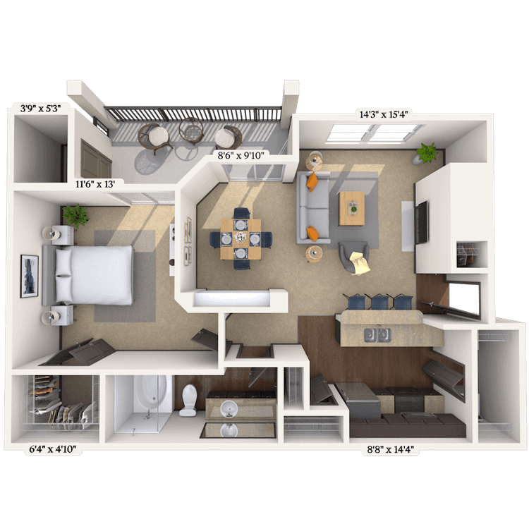 Floorplan image of unit 07732