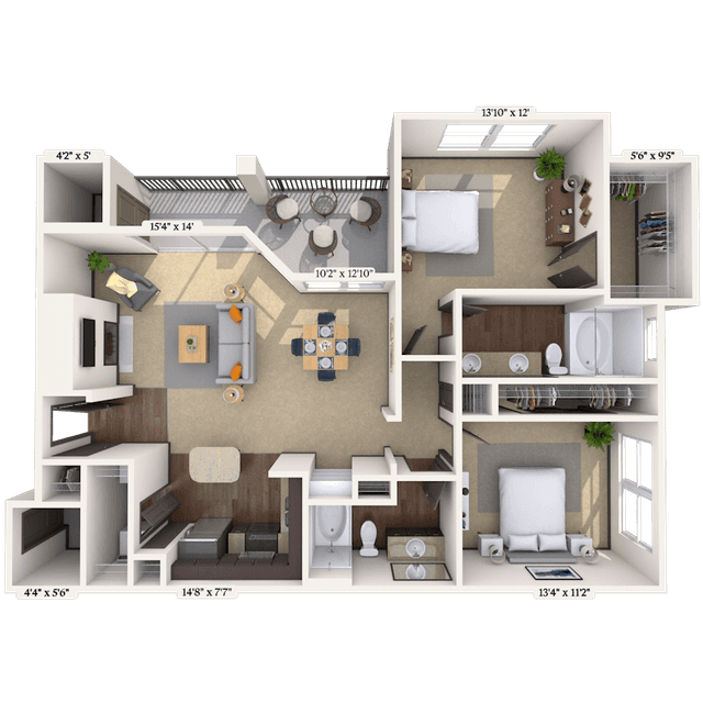 Floorplan image of unit 01121
