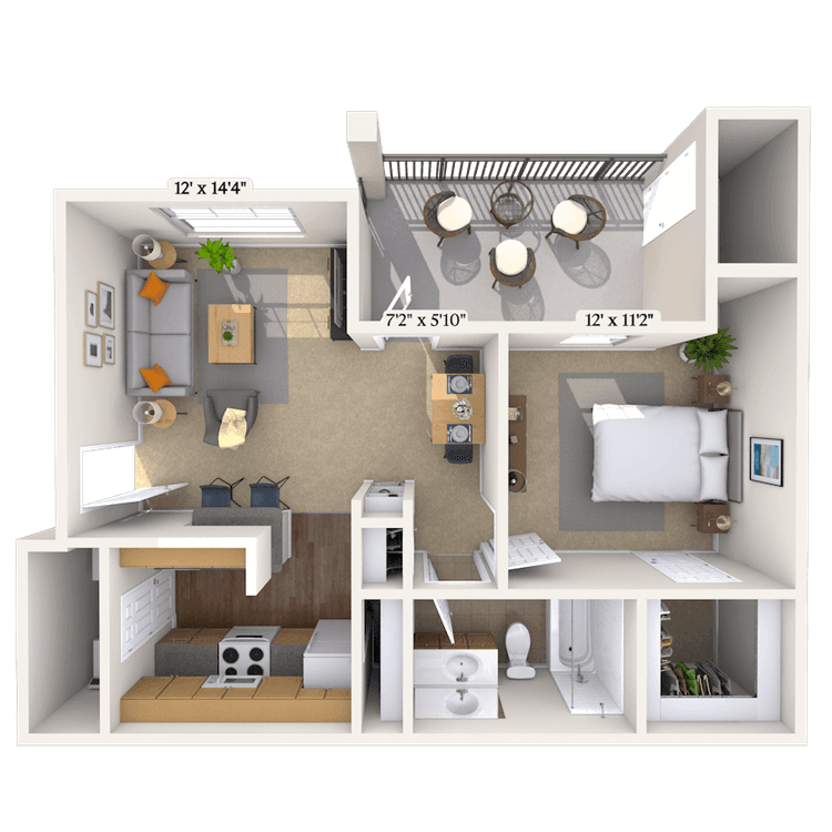 Floorplan image of unit 01514