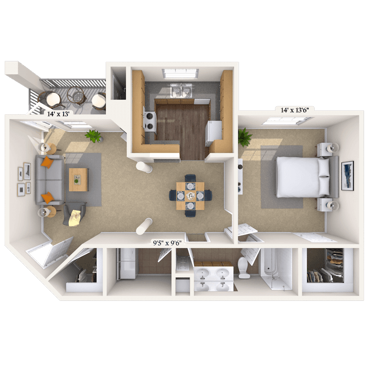 Floorplan image of unit 01616