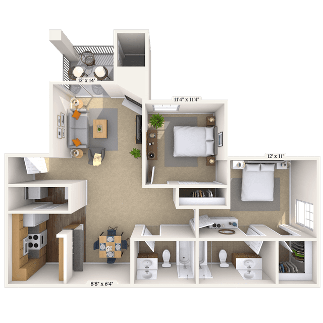 Floorplan image of unit 01131