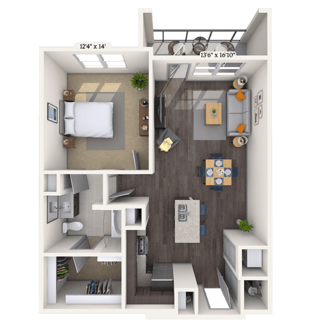 Floorplan image of unit 2116