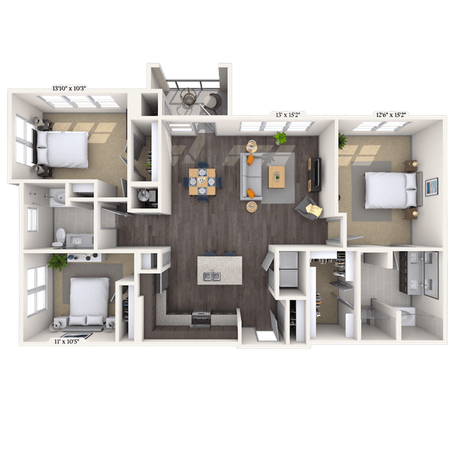 Floorplan image of unit 2417