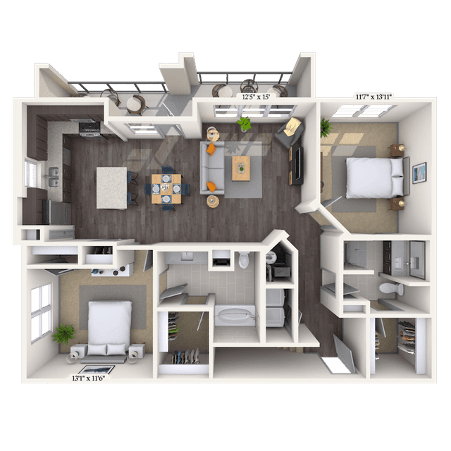 Floorplan image of unit 2822