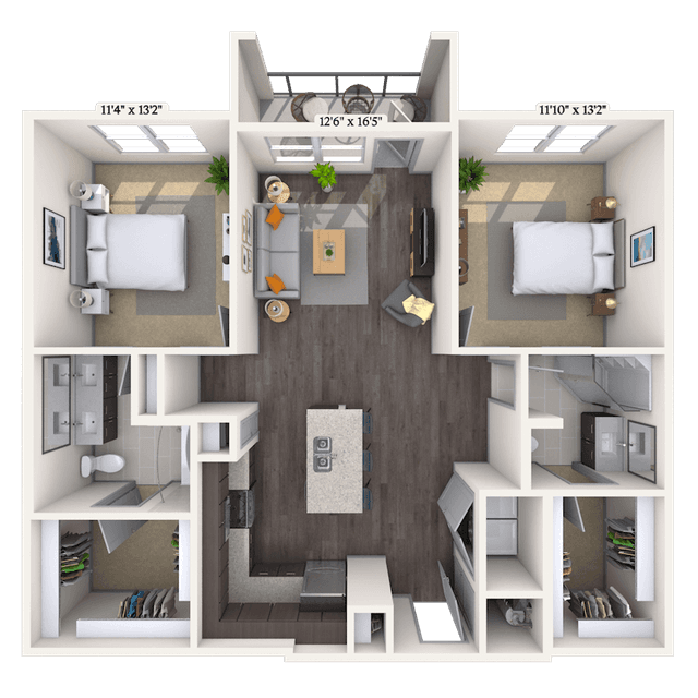Floorplan image of unit 2835