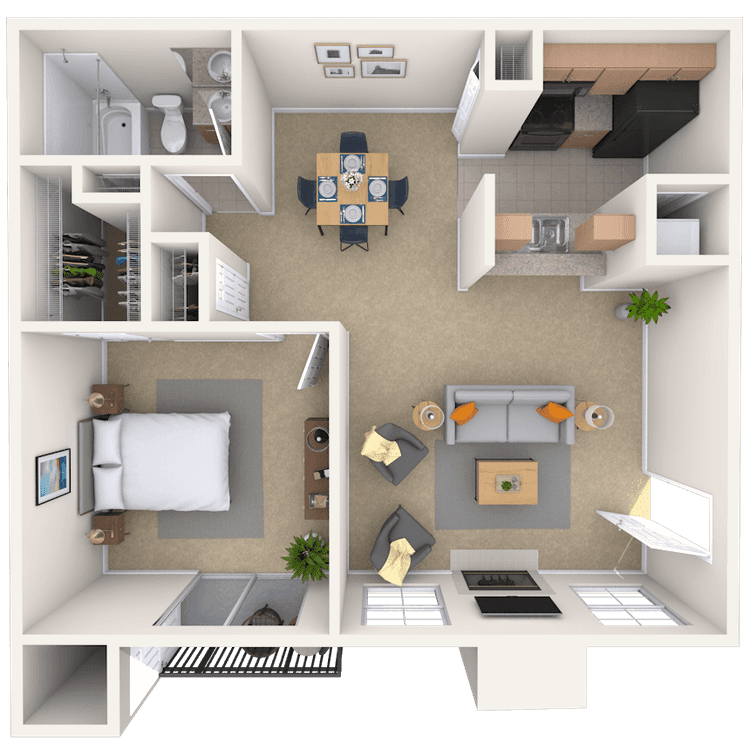 Floorplan image of unit 0118107