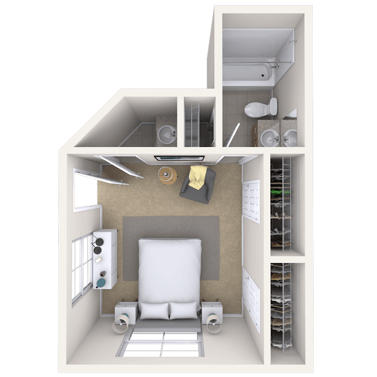Floorplan image of unit 015104B