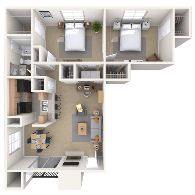 Floorplan image of unit 018107